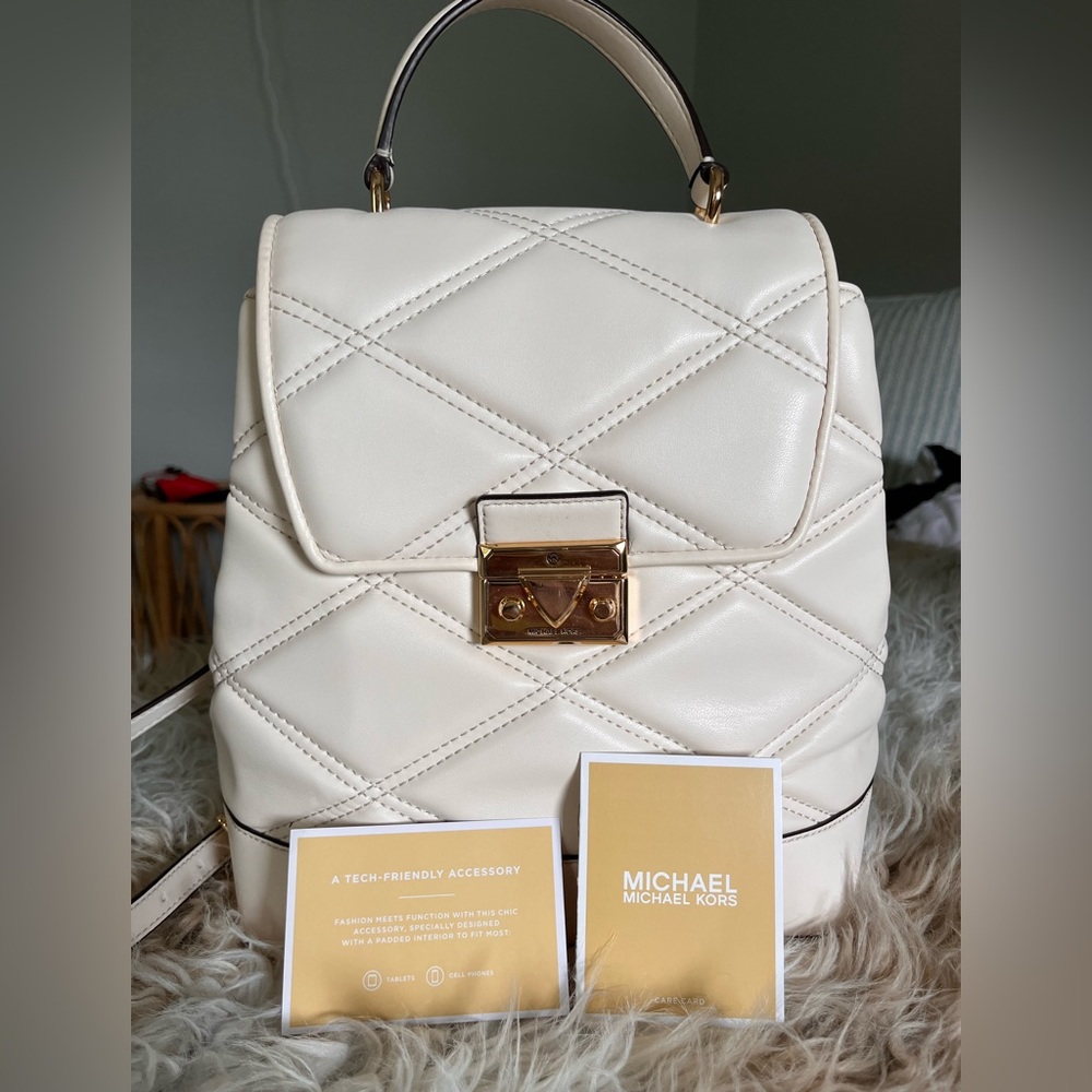 Michael Kors small quilted book bag